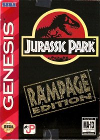 Jurassic Park PAL Sega Mega Drive PAL box art